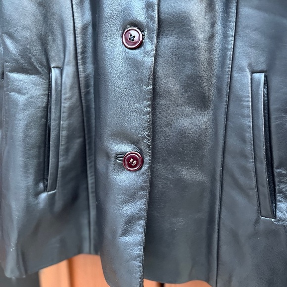 Bod & Christensen Classic Black Leather Jacket with Smooth Finish & Collar 12 - Picture 2 of 10